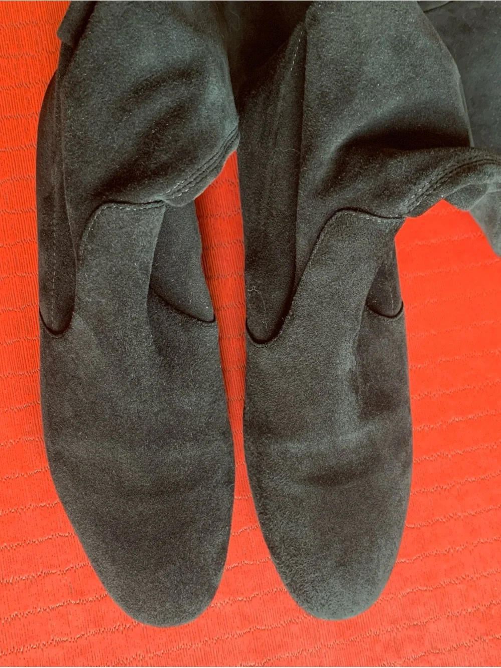Stuart Weitzman Tie Womens Over-the-Knee Low Heel Boots in Black Stretch Suede 6